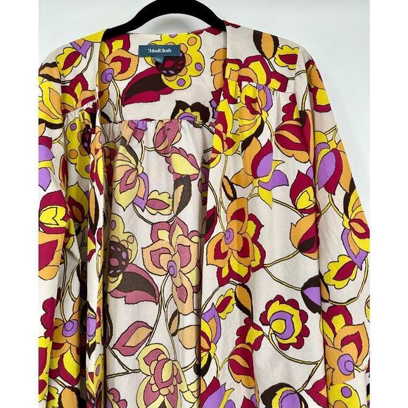 ModCloth Certainly Styled White Floral Kimono Size L/XL - Picture 5 of 9